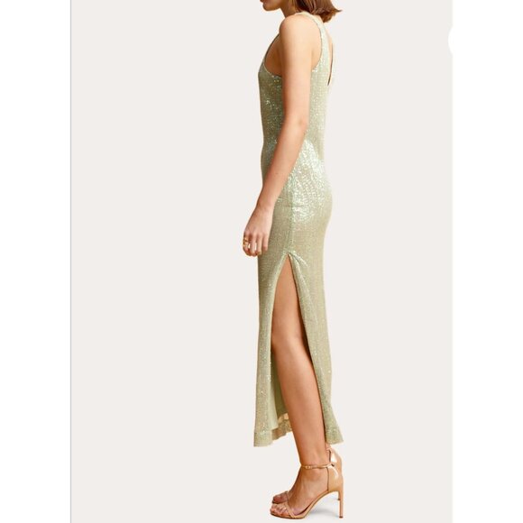 ByTimo WOMEN'S SEQUINS STRAP DRESS IN GREEN size M - Picture 4 of 9